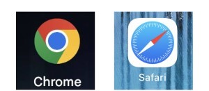 SafariおよびGoogle Chromeのアイコン画像